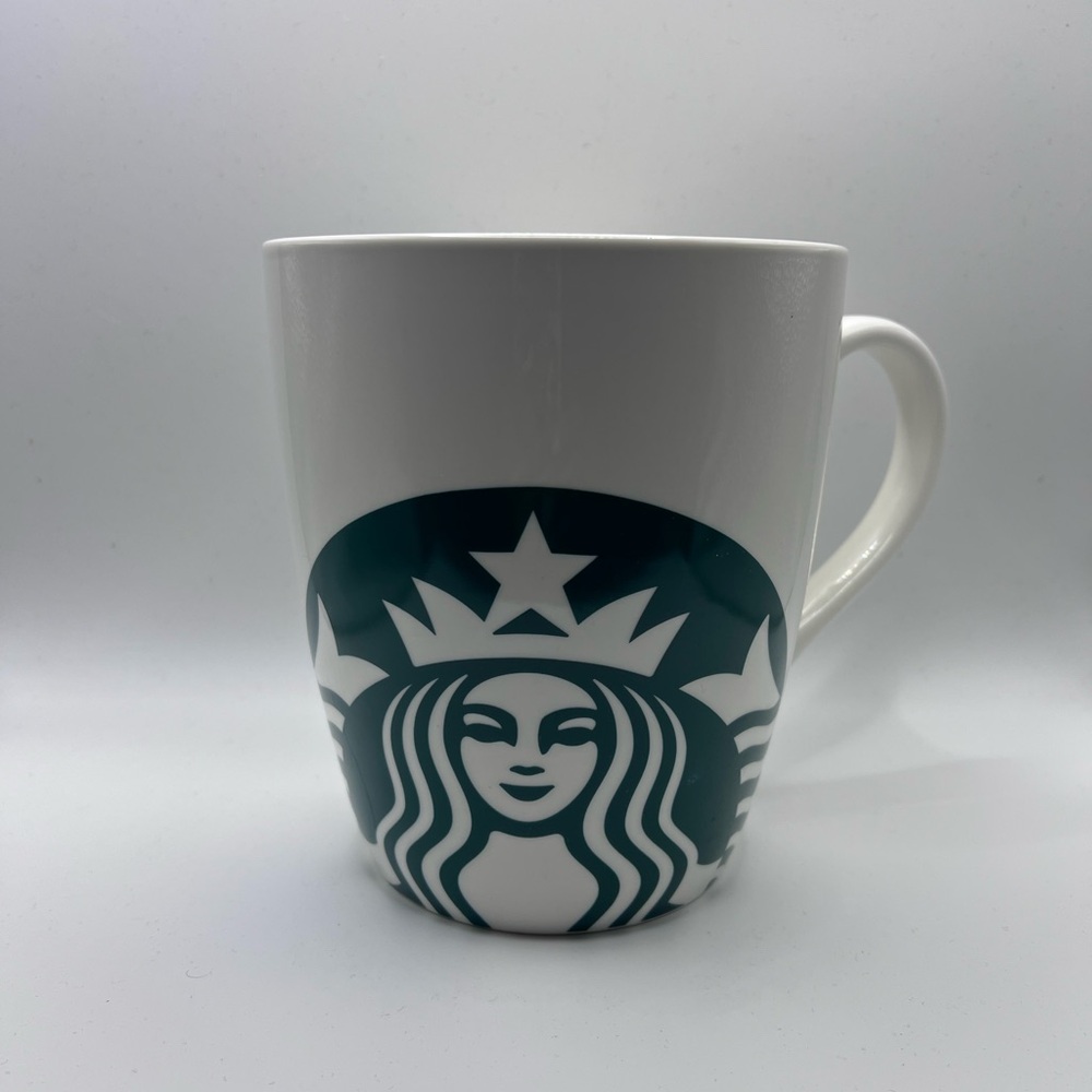 HUGE Starbucks Iconic 46 oz. White and Green Ceramic Mug